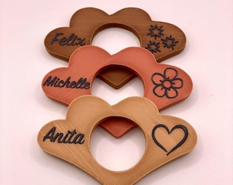 Porte-page de livre personnalisé avec nom en filament de bois, porte-page de livre individuel avec différents motifs