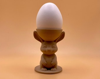 Coquetier créatif en forme de lapin – original, insolite et spécial – bel accessoire pour le petit-déjeuner et idées cadeaux