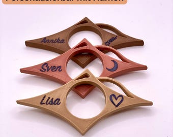 Porte-page de livre personnalisé avec nom en filament de bois, porte-page de livre moderne avec nom et motif souhaités individuellement