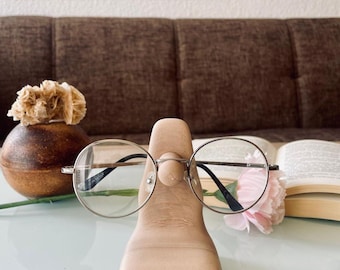 Glasses holder personalized with desired name, glasses stand made of wood filament individually as glasses parking, glasses storage
