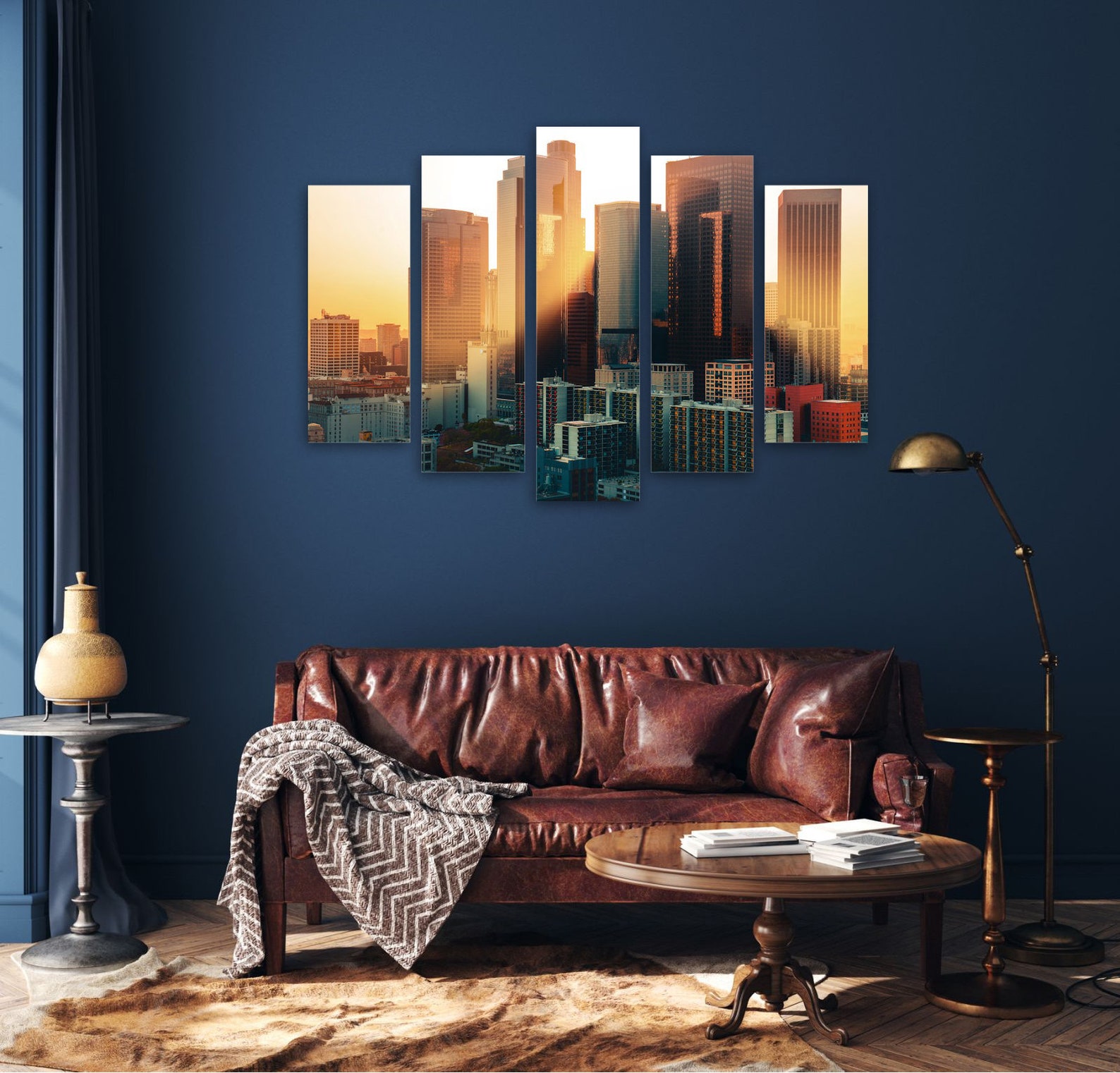 Los Angeles Wall Art Skyline Canvas Prints California Wall | Etsy