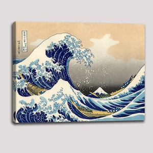 The Great Wave Off Kanagawa Print By Katsushika Hokusai Canvas Print, Katsushika Hokusai Canvas Art, Reproduction The Great Wave Wall Art
