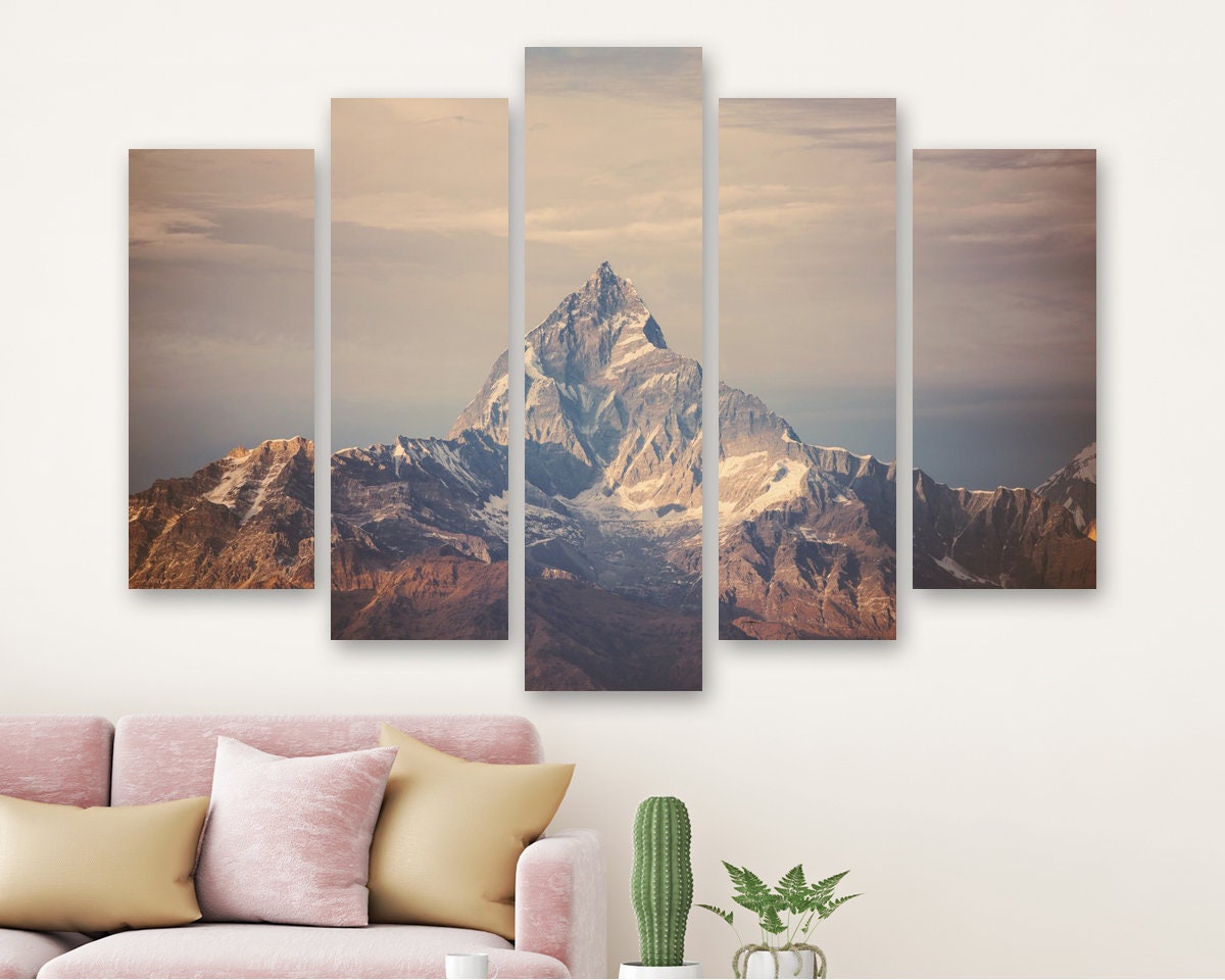 The Himalayas Print Mountain Peak Wall Art The Himalayas | Etsy