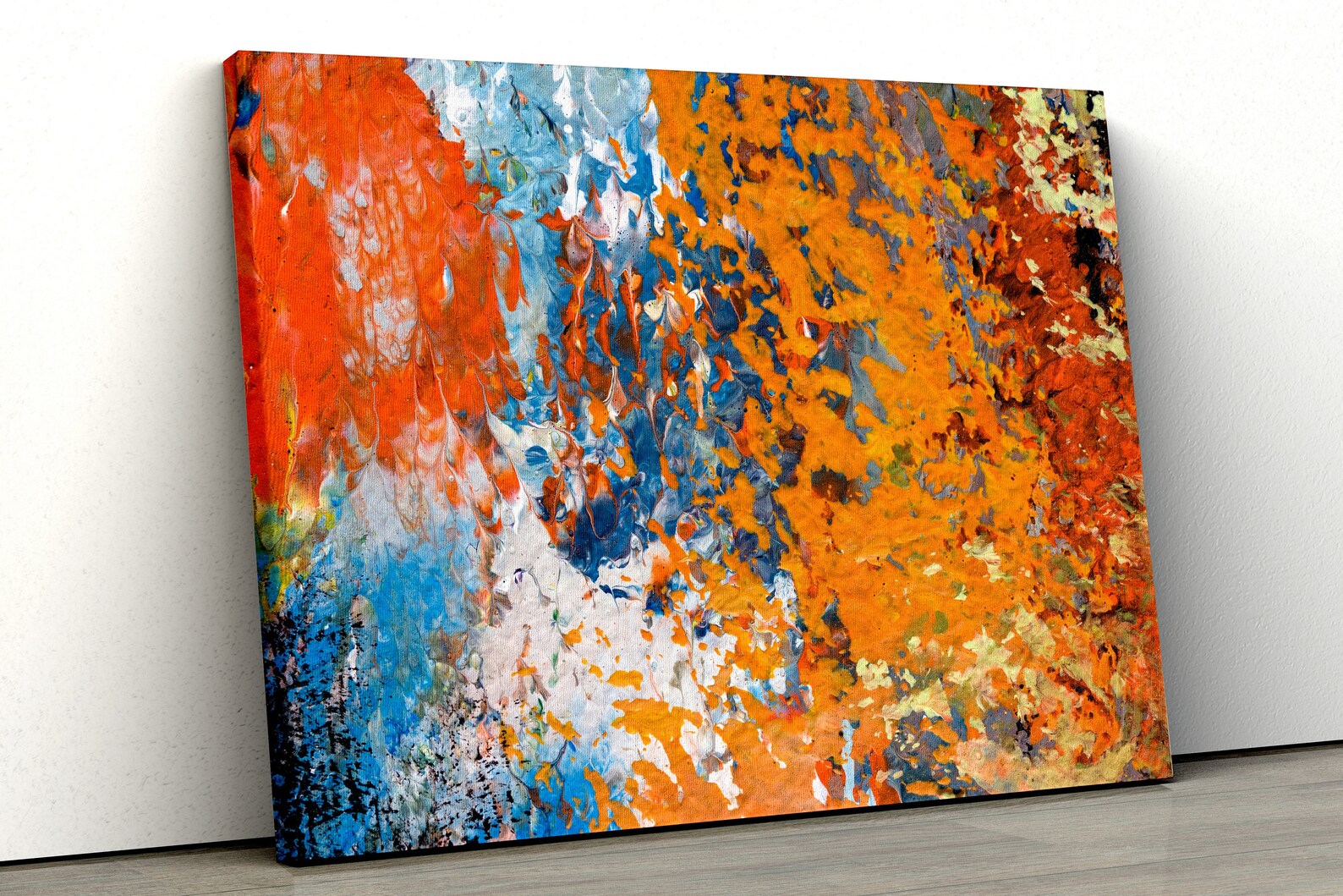 Abstract Wall Art Brown and Yellow Colours Wall Decor Autumn Etsy