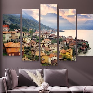 Italian Wall Art Lake Como Canvas Art, Lake Como Wall Décor, Italy Framed Print
