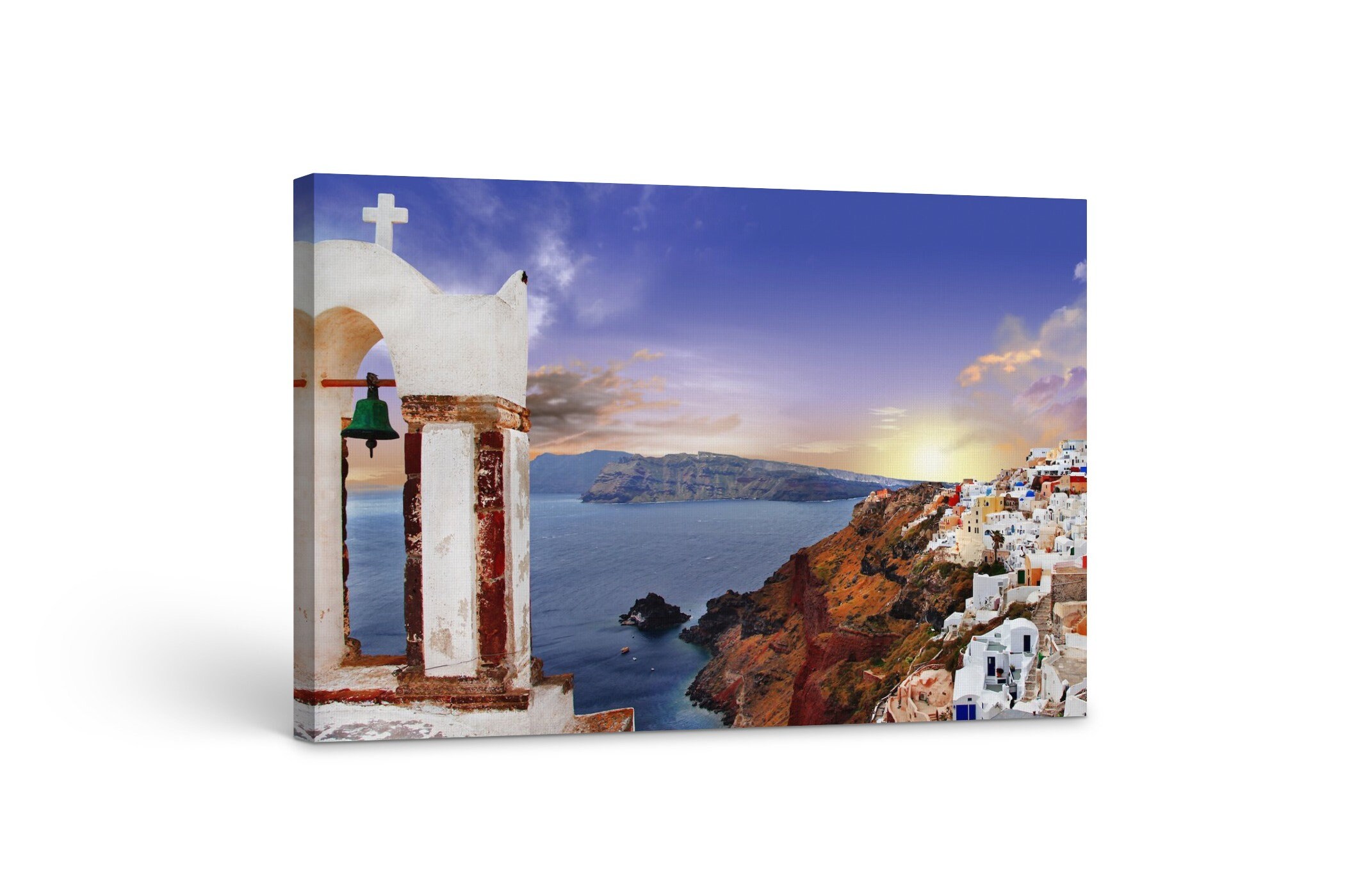 Santorini Canvas Art Sunset in Santorini Greece Canvas Prints | Etsy