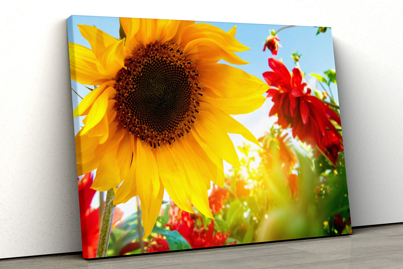 Sunflower Canvas Wall Art Sunflower Print Sunflower Decor Etsy