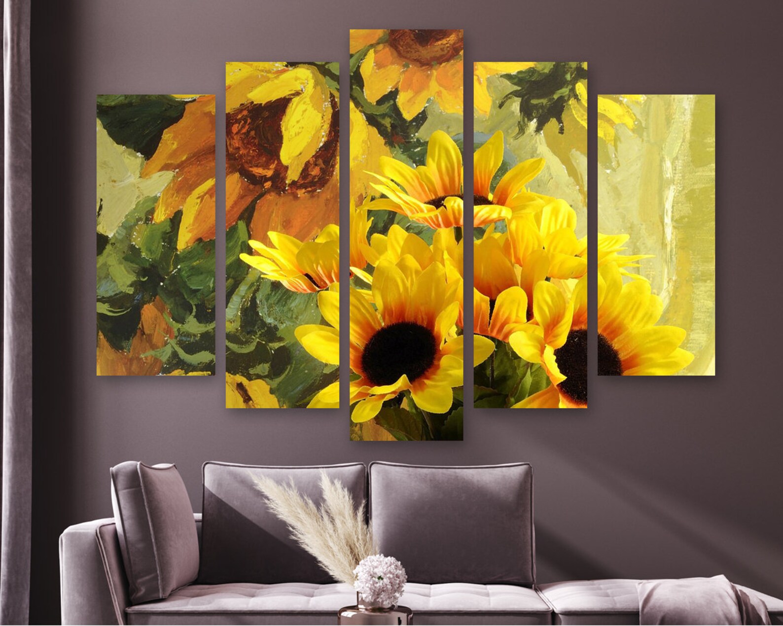 Sunflowers Wall Art Sunflowers Decor Sunflower Canvas Print Etsy