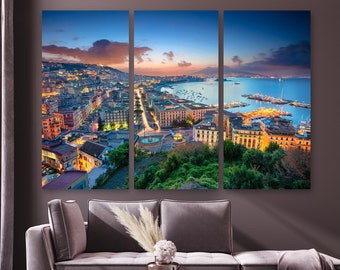 Naples Italy Canvas Prints Naples Wall Décor Italian Wall Art Naples Canvas Art Italy Print Skyline Photo Italy Decor