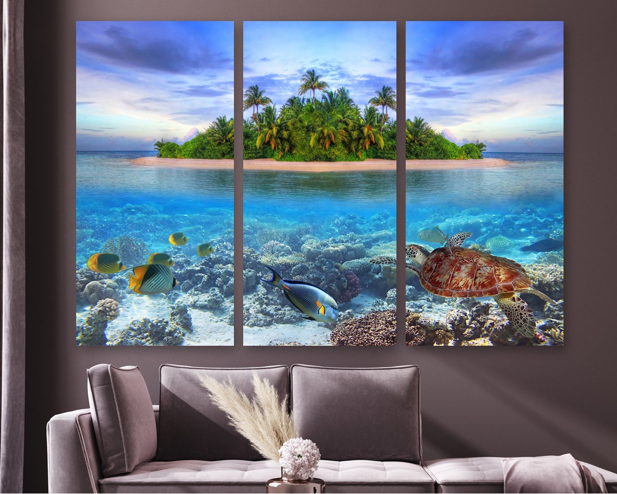 Island Canvas Print Island Seaside Wall Décor Sea View Wall Etsy UK
