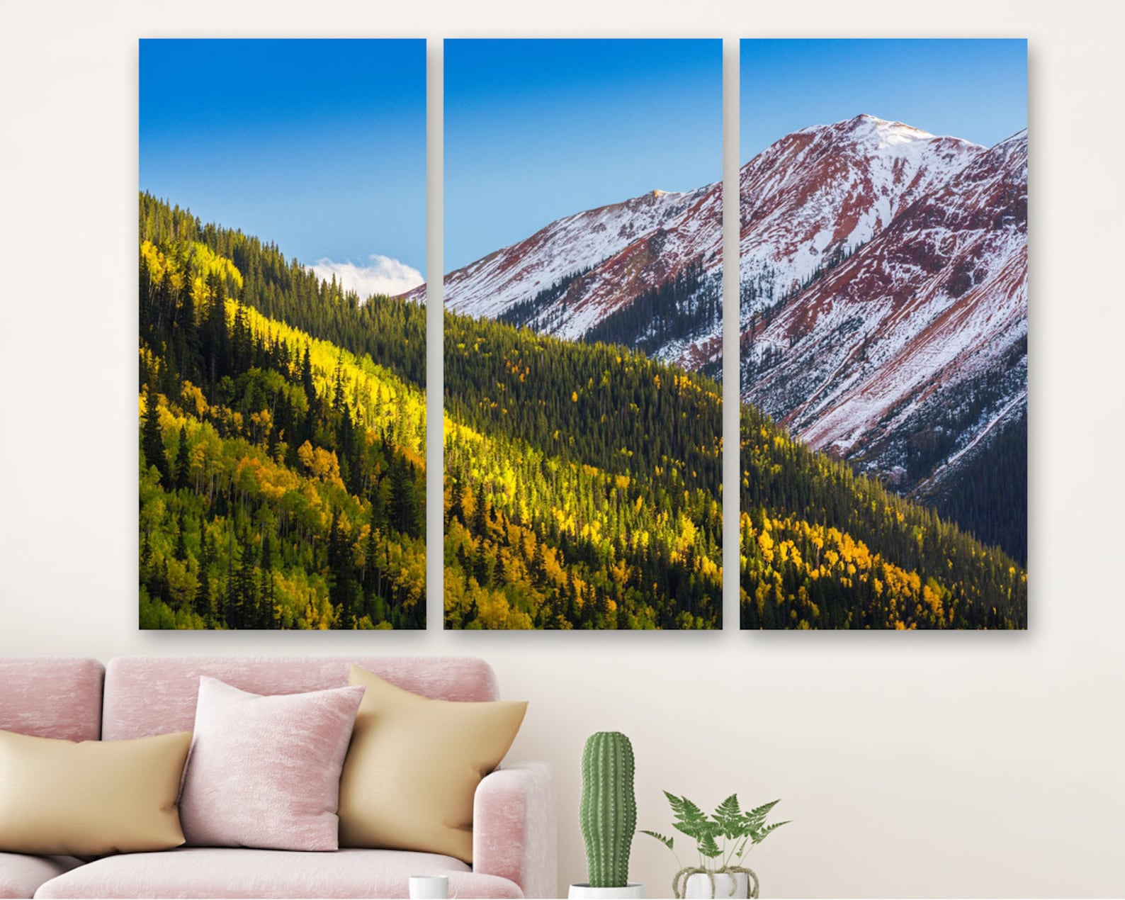 Colorado Mountain Canvas Wall Art Winter and Autumn Landscape Etsy