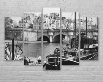 Paris Canvas Art Paris Wall Art Vintage Paris Wall Décor Paris Black and White Print Paris Print