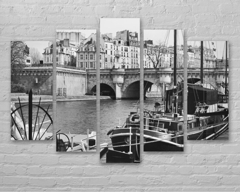 Paris Canvas Art Paris Wall Art Vintage Paris Wall D\u00e9cor Paris Black and White Print Paris Print