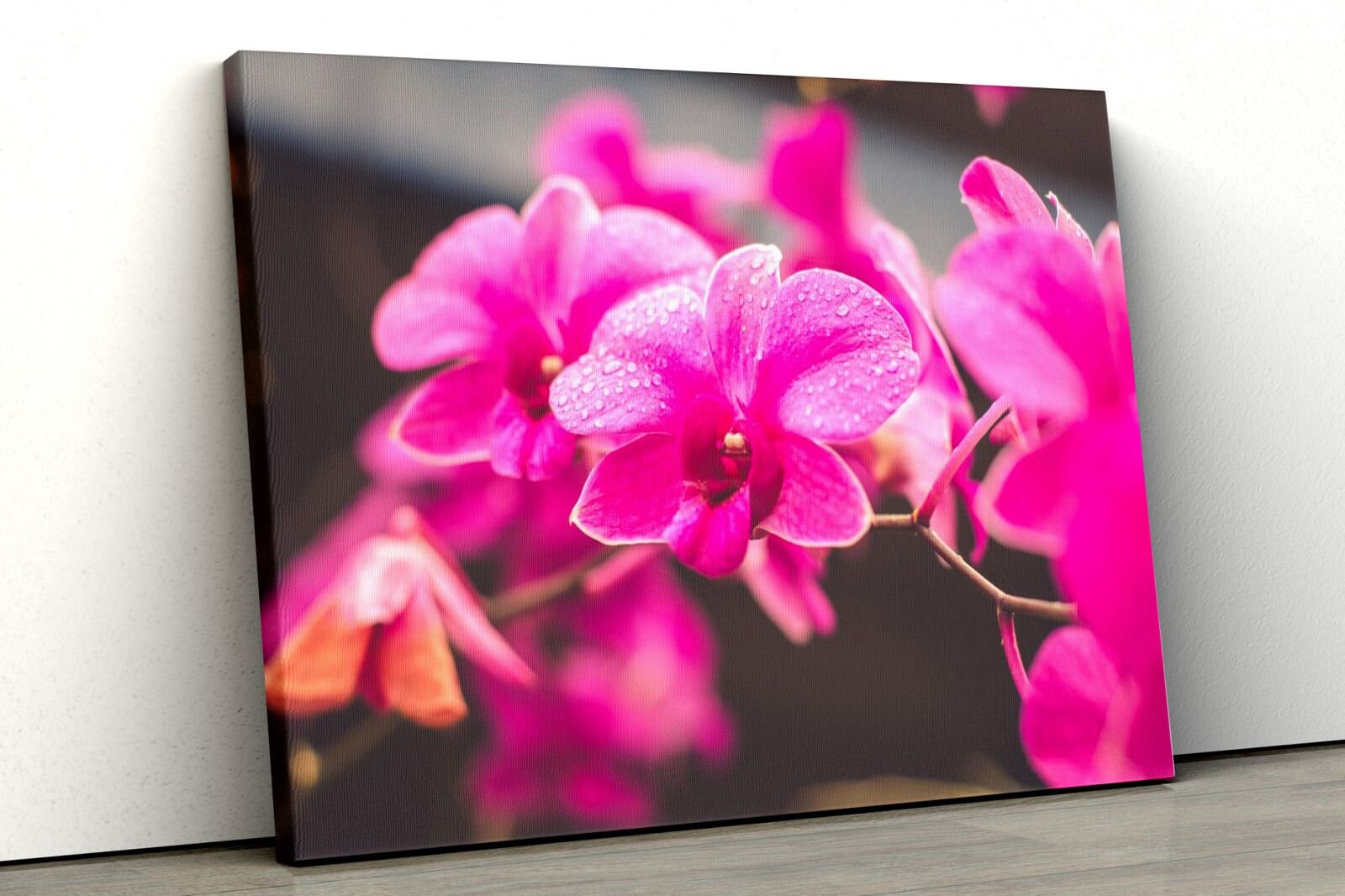 Pink Orchid Canvas Prints Floral Wall Art Pink Flowers Wall | Etsy