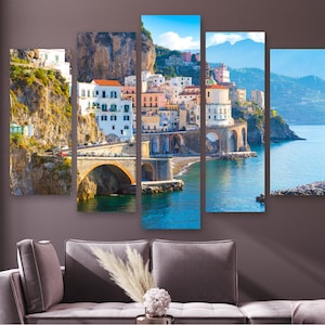 Amalfi Italy Canvas Print, Amalfi Wall Décor, Italian Wall Art, Amalfi Coast Print, Italy Print