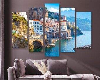 Amalfi Italy Canvas Print, Amalfi Wall Décor, Italian Wall Art, Amalfi Coast Print, Italy Print