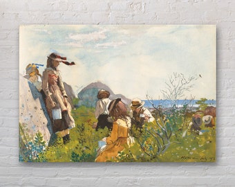 Berry Pickers Winslow Homer Print Winslow Homer Canvas Art Reproduction Wall Art The Berry Pickers Reproduction Canvas