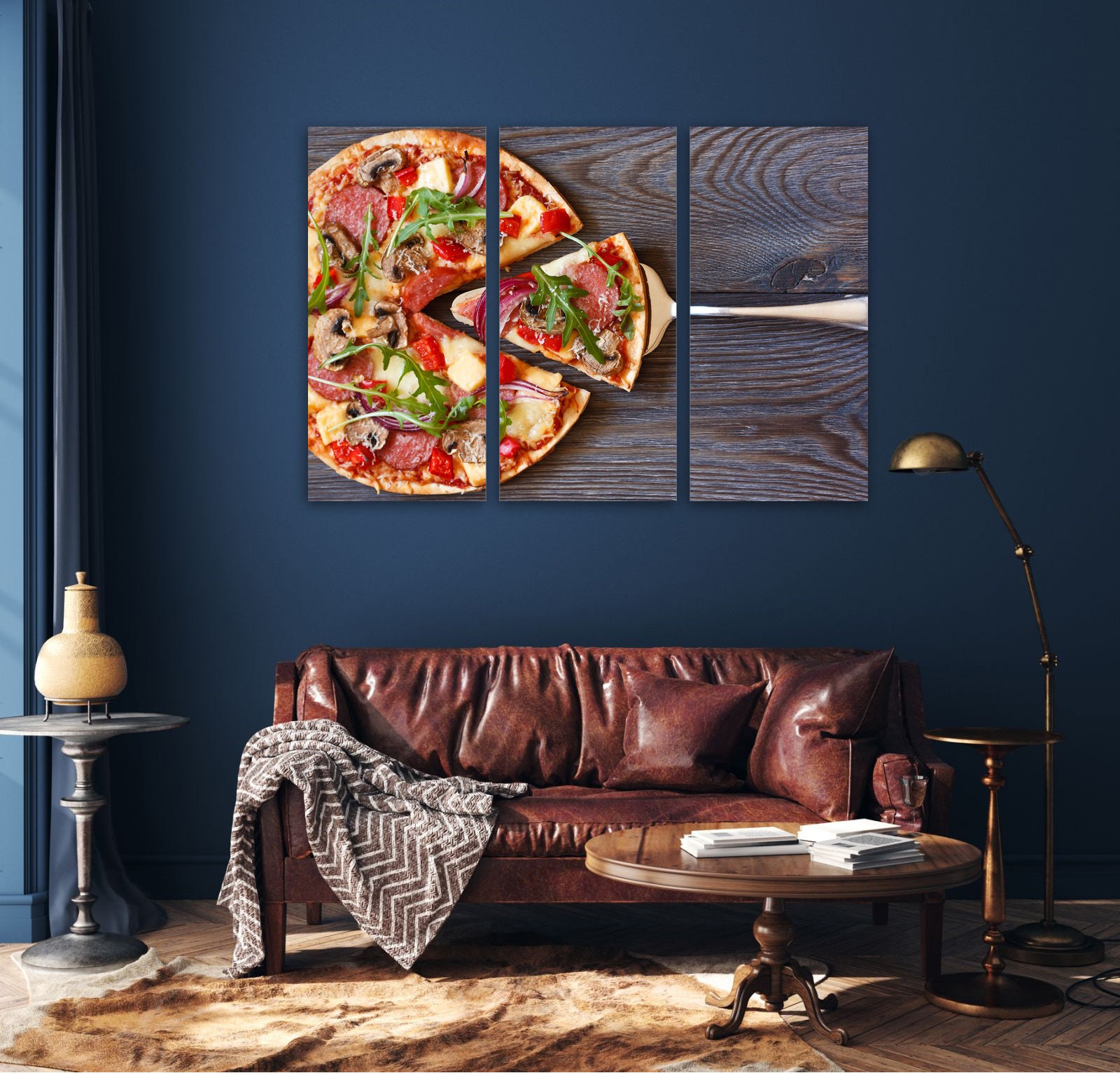 Pizza Canvas Art Piece of Pizza Wall Décor Food Art Home Etsy