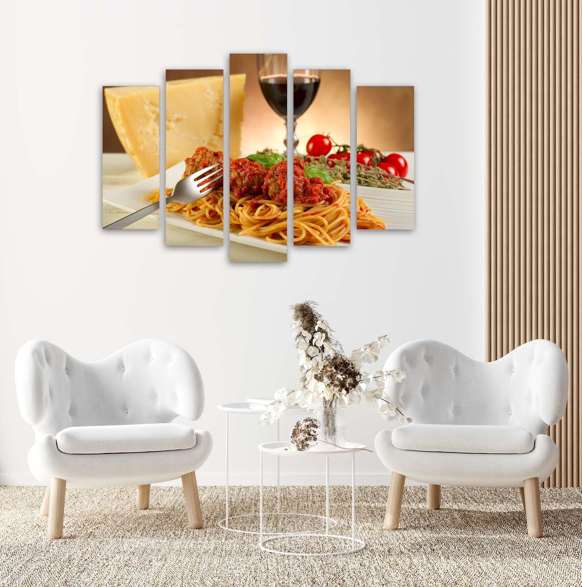 Italian Cuisine Canvas Prints Food Canvas Art Pasta and Wine Etsy