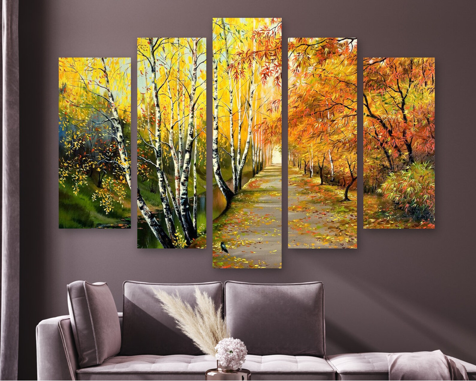 Autumn Canvas Art Autumn Canvas Tree Fall Landscape Canvas Etsy