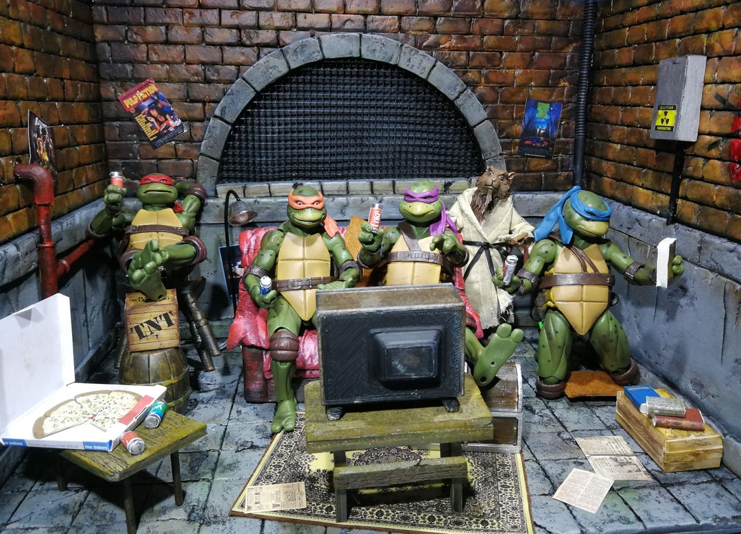 Teenage Mutant Ninja Turtles living room diorama - Etsy México, image size:1080x779