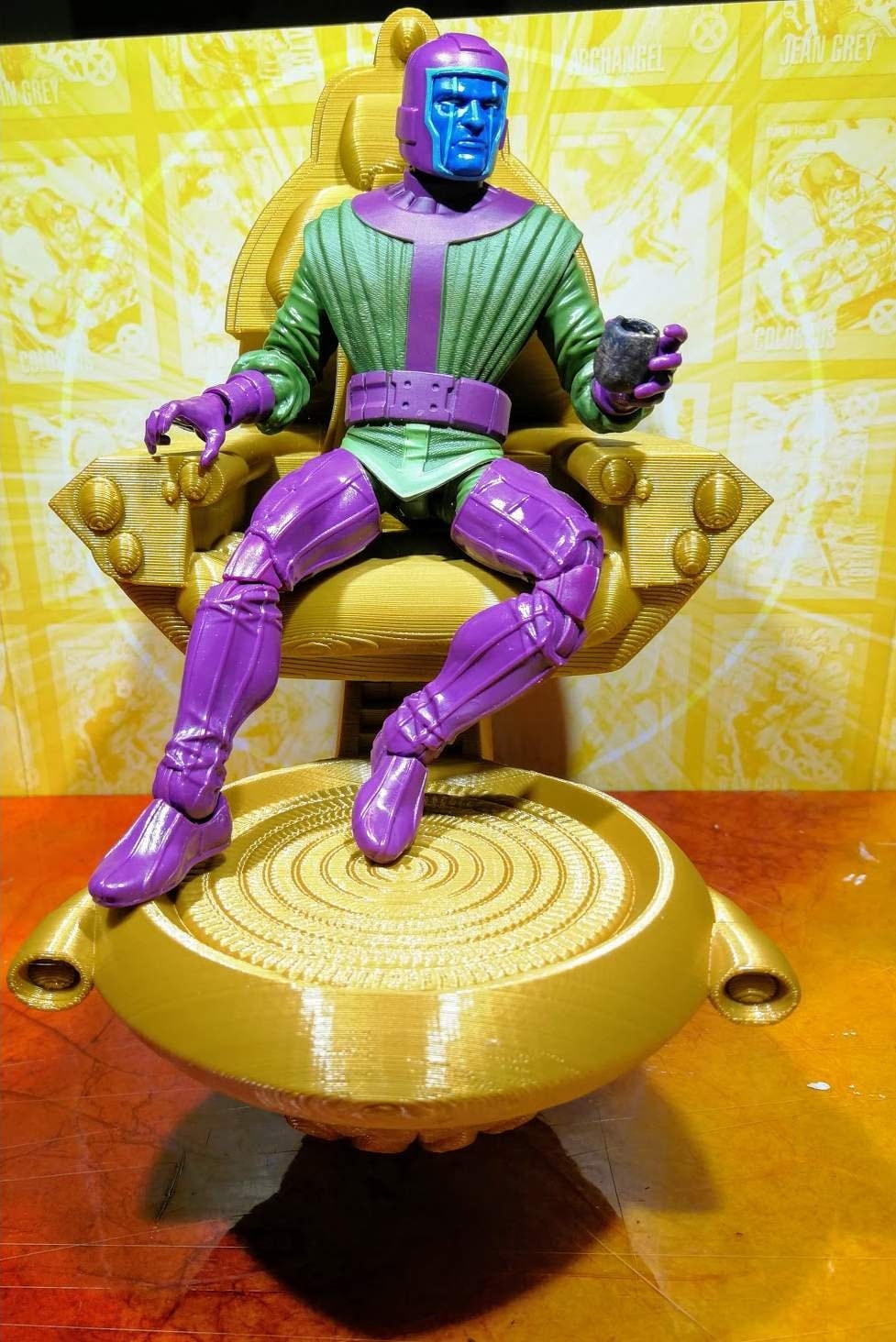 Kang the Conqueror's Custom 3D Printed Time Chair PAINTED