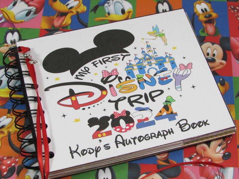 Disney Autograph Book 2024 my First Trip Etsy