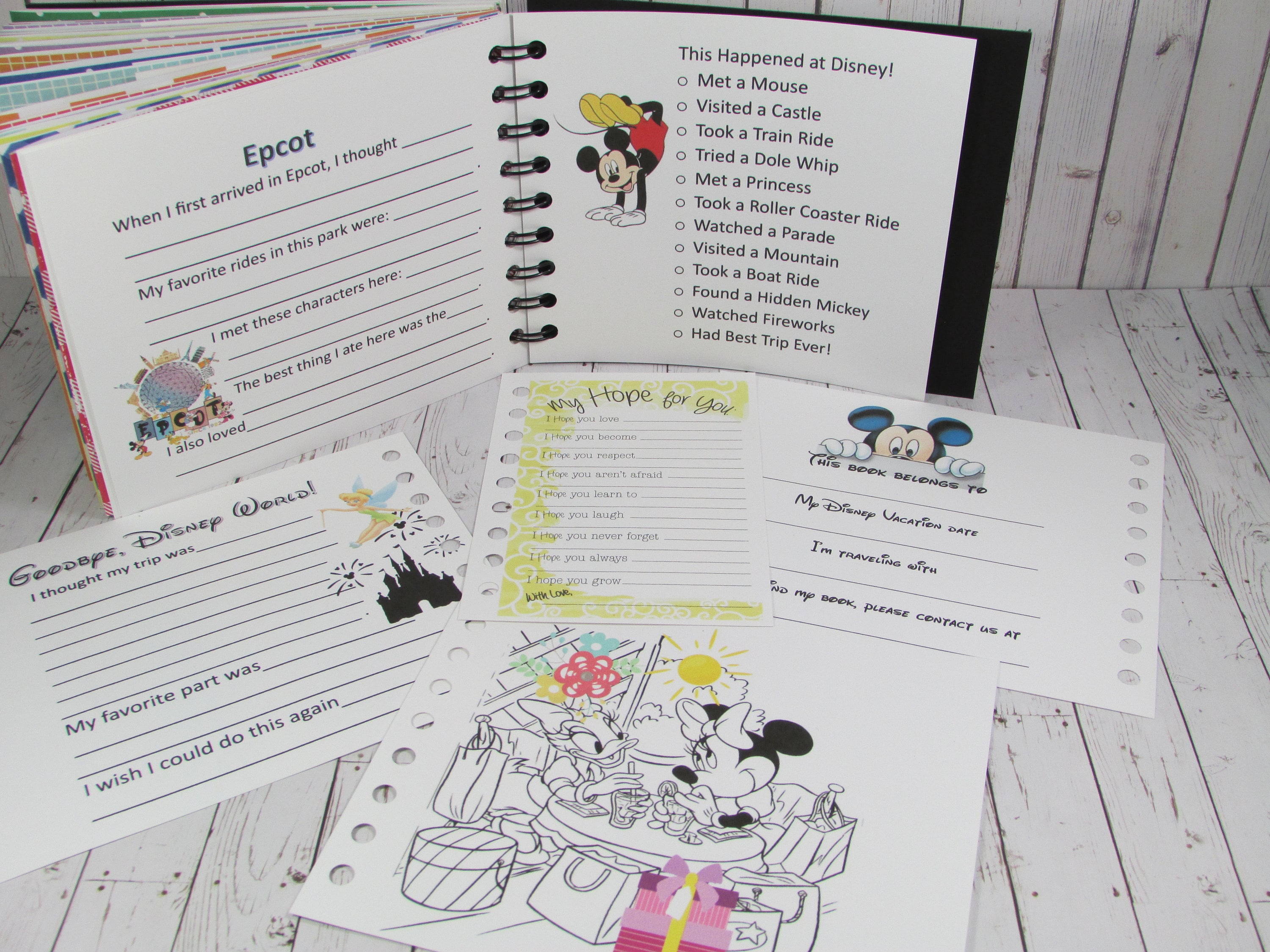 2024 Disney Autograph Book Personalizado Clásico Mickey Mouse Disney World Disneyland  Disney Cruise Álbum de fotos Libro de memoria Libro de firmas -  México