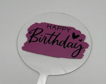 Cake-Topper aus Acryl | Geburtstag | Happy Birthday