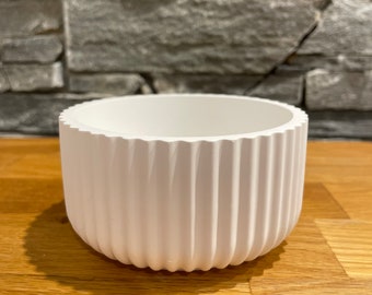 Striped ribbed bowl made of Raysin / lantern / bowl / decoration