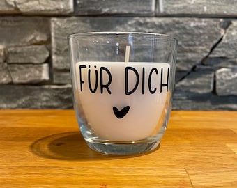 Für dich - Geburtstag - Kerze - Kerze im Glas - Geschenk - Mitbringsel