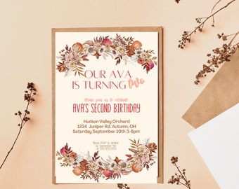 Fall Floral Party Invitation