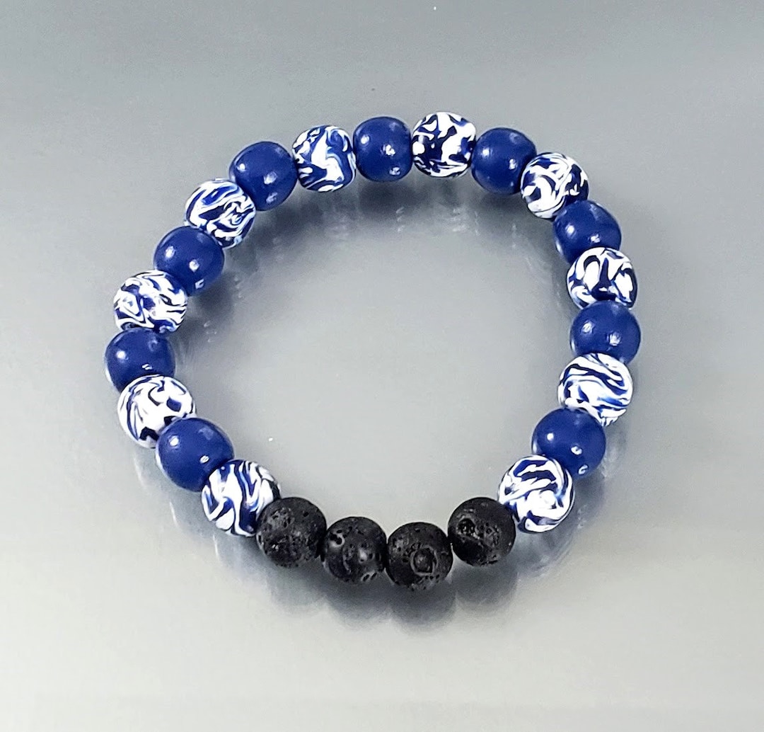 Toronto Maple Leafs Lava Bead Bracelet Handmade Beads Etsy