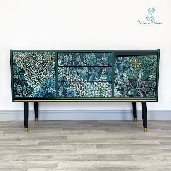 Sideboard Mid century Upcycled - Drinks Cabinet Drawers Cupboard Storage TV Unit