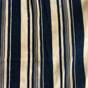 Clearance:   Vintage Indigo Mud Cloth Textile Blanket African Boho Style 60&quot; x 43&quot;, spotting, discoloration