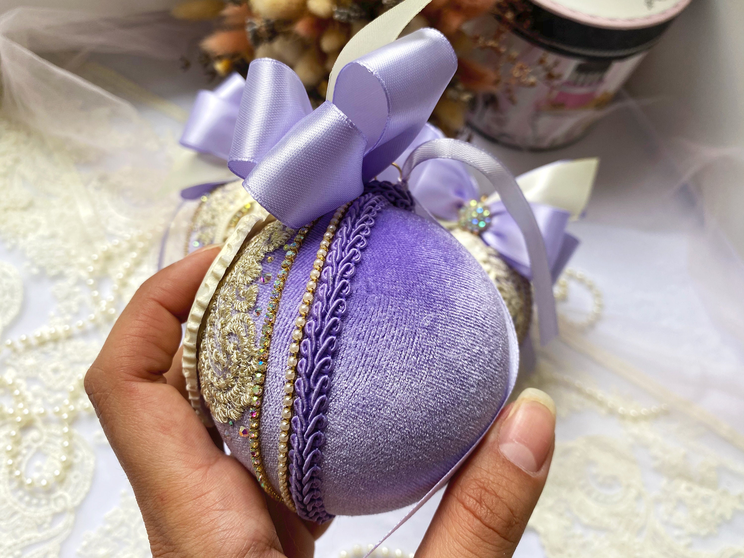 Christmas ornament Xmas decorations set Handmade balls in a  Etsy
