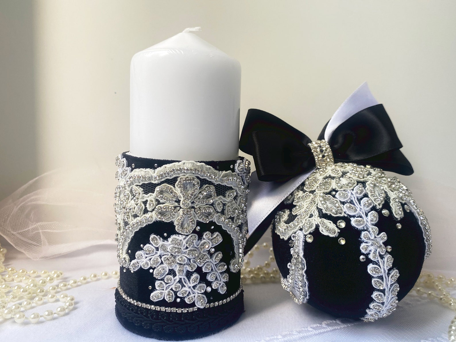 Luxury Interior candles set Velvet decor candles black and Etsy