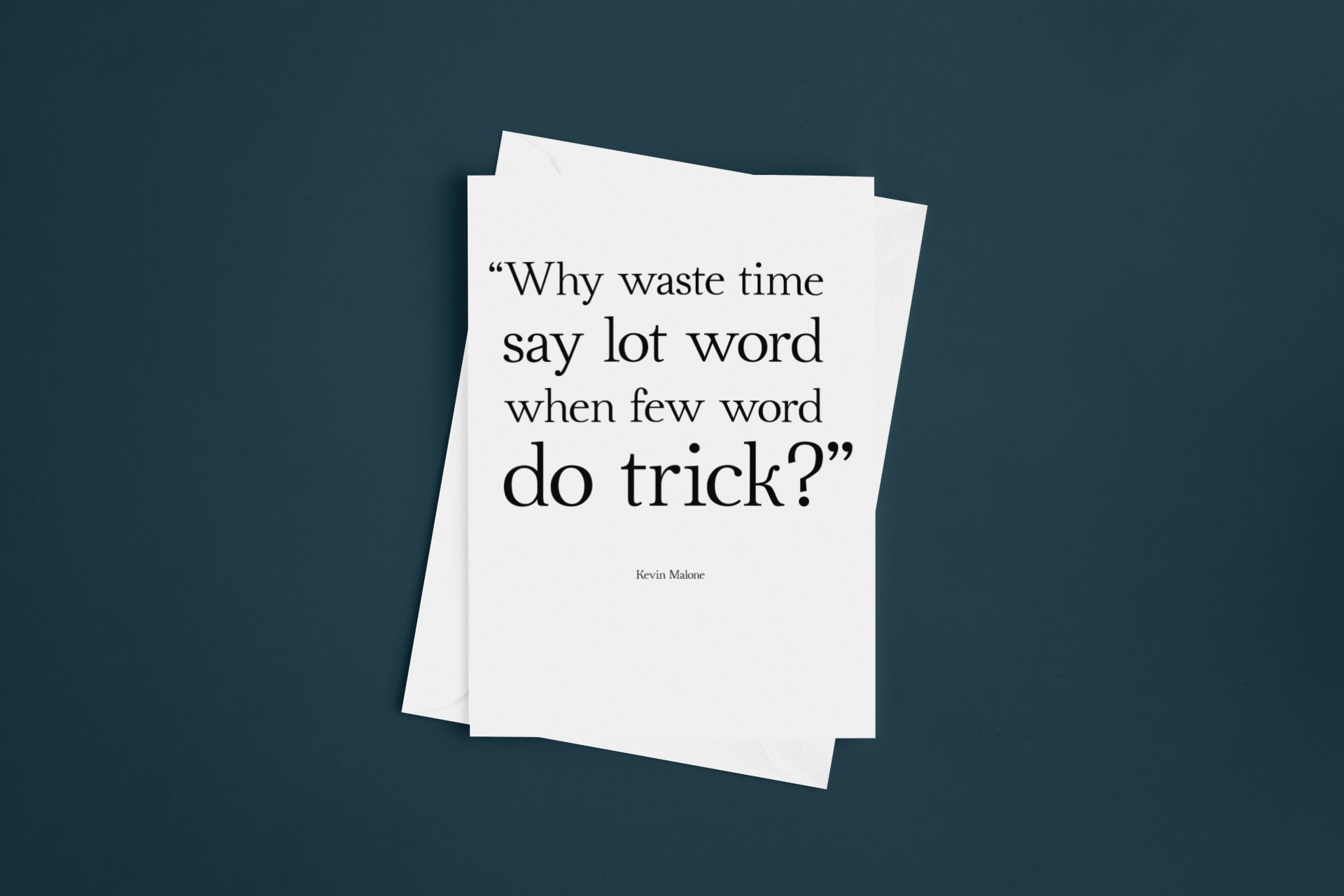 Why Say Lot Word When Few Word Do Trick Printable Card - Etsy