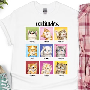 Cat T-Shirt, Cattitude Tee, Funny Pet Shirts, Cats with Attitudes image 2