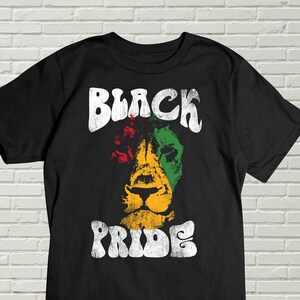 Black Pride Lion T-shirt, Black Power Tee, Black History Tee
