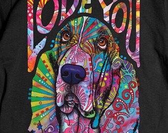 Neon Love You Basset T-shirt