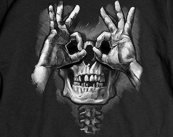 Skull Shirt, Luctus Skull Hands T-Shirt, Skeleton, Hands, Luctus, Skull Dance, Tee Shirt, Art, Bones, Horror, Skull Artwork, Skull Love