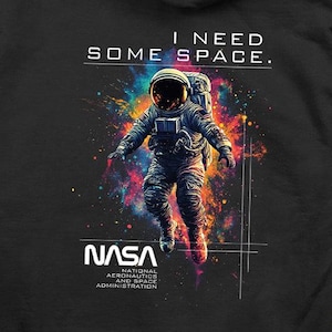 Licensed NASA Sweatshirt, NASA I Need Some Space With Crest Hoodie, Space, Space Travel, Planets, Licensed, Astronaut, Astronomy, Science