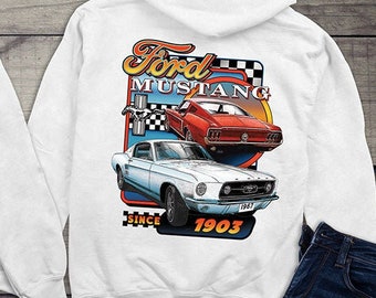 Mustang Hooded Sweatshirt, Ford Mustang Since 1903, Ford Racing Hoodie, American Muscle, 1967 Mustang, Racing, Ford Logo