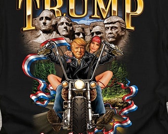 Trump T-shirt, Greatest Rally Of All Time Tee, Donald Trump Political Shirt, Biker, Motorcycle, Mount Rushmore,American Pride,MAGA,President