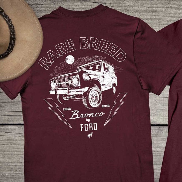 Ford Bronco T-shirt, Rare Breed Tee, Ford Bronco Shirt, Off Road Vehicle, Ford Tough, Country, American, Trucks, Motor Company, Logo Crest