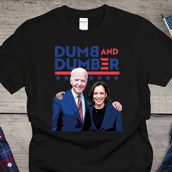 Dumb And Dumber Political T-shirt, Politics Tee, Joe Biden, Kamala Harris, Pop Culture Shirt, President, Vice President, Humorous