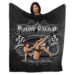 50&quot; x 60&quot; Body Shop Plush Minky Blanket