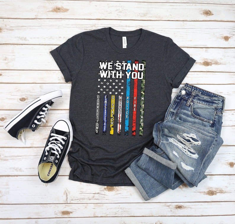 Thin Blue Line Red Line Fire Police Military Dispatch Corrections Mans Short Sleeve T Thin Blue Line Red Line Fire Police Military Dispatch Corrections Mans Short Sleeve T