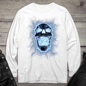Electric Skull Long Sleeve Tee
